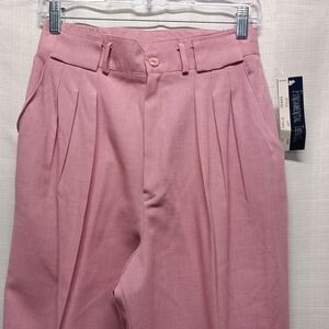 Vtg Fundamental Things Women's 12 Pink Pleated Trouser Pants NWT USA Made‎